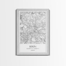 Load image into Gallery viewer, Berlin Street Map, Germany Map, Europe City Map Art, Modern Art, Wall Art, Canvas Print, Canvas Wall Art, Travel Lover Gift, Guest Room Art