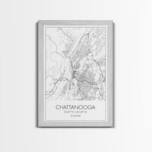 Cargar imagen en el visor de la galería, Chattanooga Street Map, Tennessee Map, City Map Art, Modern Art, Wall Art, Canvas Print, Canvas Wall Art, Office Wall Art, Travelling Gifts