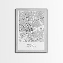 Load image into Gallery viewer, Detroit Street Map, Michigan Map, City Map Art, Minimalist Art, Wall Art, Canvas Print, Wall Art Bedroom, Travel Prints, Gift For Couple