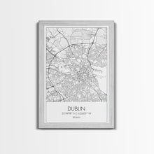 Load image into Gallery viewer, Dublin Street Map, Ireland Map, Europe City Map Art, Minimalist Art, Wall Art, Canvas Print, Pilot Gifts, Travel Wall Art, Above Bed Décor
