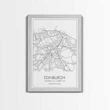 Load image into Gallery viewer, Edinburgh Street Map, United Kingdom Map, Europe City Map Art, Minimalist Art, Wall Art, Canvas Print, Travel Décor, Living Room Wall Art,
