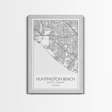 Load image into Gallery viewer, Huntington Beach Street Map, California Map, City Map Art, Minimalist Art, Wall Art, Canvas Print, Travel Print, Gift For Mom, Dorm Wall Art