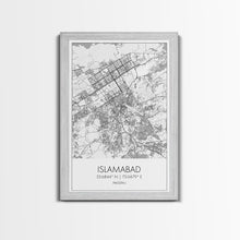 Load image into Gallery viewer, Islamabad Street Map, Pakistan Map, City Map Art, Minimalist Art, Wall Art, Canvas Print, Travel Lover Gift, Living Room Art, Travel Prints