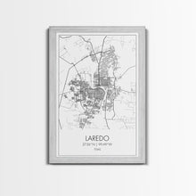 Load image into Gallery viewer, Laredo Street Map, Texas Map, City Map Art, Modern Wall Art, Wall Art, Canvas Print, City Wall Art, Wall Hanging, Gifts For Him, Travel Art