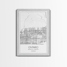 Load image into Gallery viewer, Ontario Street Map, California Map, City Map Art, Modern Art, Wall Art, Canvas Print, Bedroom Prints, Birthday Gift, Travel Wall Décor