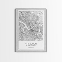 Load image into Gallery viewer, Pittsburgh Street Map, Pennsylvania Map, City Map Art, Minimalist Art, Wall Art, Canvas Print, Boys Room Wall Art, Aviation Gift, Travel Art