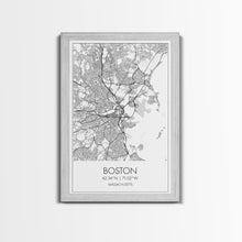Load image into Gallery viewer, Boston Street Map, Massachusetts Map, City Map Art, Modern Art, Wall Art, Canvas Print, Wall Art For Bedroom, Gifts For Him, Travel Décor