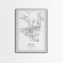 Load image into Gallery viewer, Reno Street Map, Nevada Map, City Map Art, Minimalist Art, Wall Art, Canvas Print, Girls Room Décor, Traveler Gift, Travel Art Print