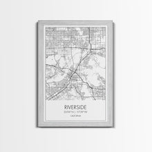 Load image into Gallery viewer, Riverside Street Map, California Map, City Map Art, Minimalist Art, Wall Art, Canvas Print, Unique Wall Décor, Boyfriend Gift, Travel Art