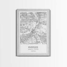 Load image into Gallery viewer, Riverside Street Map, California Map, City Map Art, Minimalist Art, Wall Art, Canvas Print, Office Wall Décor, Gifts For Dad, Travel Print