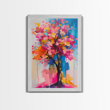 Load image into Gallery viewer, Blossom Tree in Bloom Framed Canvas Print - Nature Wall Art, Living Room Decor, Modern Artwork, Unique Floral Art for Bedroom and Office
