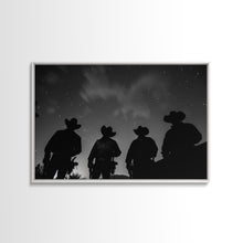 Load image into Gallery viewer, Cowboy Prints Framed Wall Art, Western Decor, Farmhouse Decor, Cowboy Photography, Gloss Metal Wall Art, Wood Framed Rustic Decor