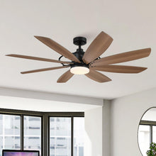 Carregar imagem no visualizador da galeria, 60" Antone Industrial DC Motor Downrod Mount Reversible Ceiling Fan with Lighting and Remote Control