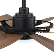 Carregar imagem no visualizador da galeria, 60" Antone Industrial DC Motor Downrod Mount Reversible Ceiling Fan with Lighting and Remote Control