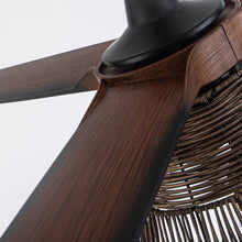 Carregar imagem no visualizador da galeria, 60" Farmhouse Downrod Mount Reversible Ceiling Fan with Lighting and Remote Control