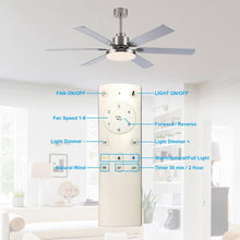 Carregar imagem no visualizador da galeria, 60" Lucknow Modern Ceiling Fan with Lighting and Remote Control