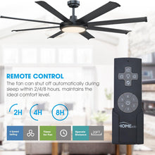 Carregar imagem no visualizador da galeria, 60" Industrial DC Motor Downrod Mount Ceiling Fan with Lighting and Remote Control