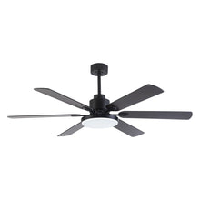 Carregar imagem no visualizador da galeria, 60" Industrial DC Motor Downrod Mount Reversible Ceiling Fan with Lighting and Remote Control