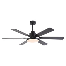 Carregar imagem no visualizador da galeria, 60" Industrial DC Motor Downrod Mount Reversible Ceiling Fan with Lighting and Remote Control