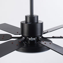 Carregar imagem no visualizador da galeria, 60" Industrial DC Motor Downrod Mount Reversible Ceiling Fan with Lighting and Remote Control