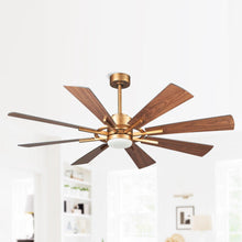Carregar imagem no visualizador da galeria, 60" Oretha Windmill DC Ceiling Fan with LED Lighting