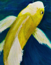 Carregar imagem no visualizador da galeria, Koi Fish with Pink Water Lily Painting Wall Mural. #6000