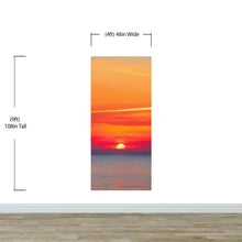 Carregar imagem no visualizador da galeria, Red Sky Sunset over Beach Wall Mural Decal Sticker #6005