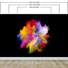 Carregar imagem no visualizador da galeria, Wall Mural Decal Sticker Burst of Color Powder Abstract #6006