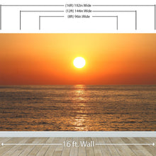 Carregar imagem no visualizador da galeria, Sunset Over Ocean Wall Mural Decal Sticker #6008