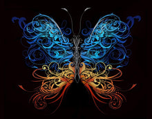 Carregar imagem no visualizador da galeria, Large Swirl Butterfly Wall Graphic Mural #6024