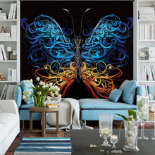Carregar imagem no visualizador da galeria, Large Swirl Butterfly Wall Graphic Mural #6024