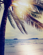 Carregar imagem no visualizador da galeria, Beach Palm Tree Coastline Sunset Wall Mural #6040