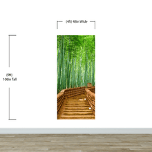 Carregar imagem no visualizador da galeria, Japanese Bamboo Forest Arashiyama Woods Wall Mural #6043