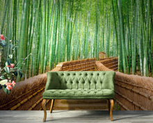 Carregar imagem no visualizador da galeria, Japanese Bamboo Forest Arashiyama Woods Wall Mural #6043