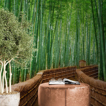Carregar imagem no visualizador da galeria, Japanese Bamboo Forest Arashiyama Woods Wall Mural #6043
