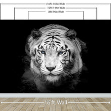 Carregar imagem no visualizador da galeria, Tiger Stare Down Large Mural (Black and White) #6045