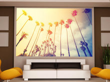 Carregar imagem no visualizador da galeria, Retro California Sunset Palmtree Wall Mural #6050