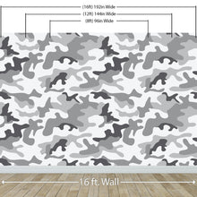 Carregar imagem no visualizador da galeria, Urban Gray Military Combat Camo Camouflage Wall Mural #6063