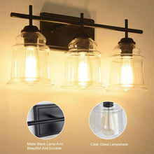 Carregar imagem no visualizador da galeria, 60W Elegant Wall Lights Modern with Clear Glass Sconce