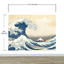 Carregar imagem no visualizador da galeria, The Great Wave off Kanagawa by Katsushika Hokusai Wall Mural. #6121