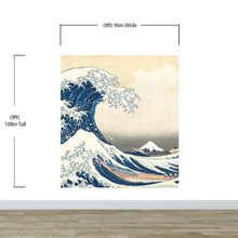 Carregar imagem no visualizador da galeria, The Great Wave off Kanagawa by Katsushika Hokusai Wall Mural. #6121