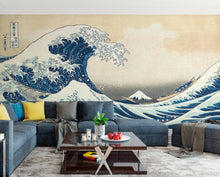 Carregar imagem no visualizador da galeria, The Great Wave off Kanagawa by Katsushika Hokusai Wall Mural. #6121
