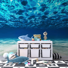 Load image into Gallery viewer, Underwater Wallpaper. View of Tropical Beach Wall Mural #6124