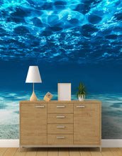 Load image into Gallery viewer, Underwater Wallpaper. View of Tropical Beach Wall Mural #6124