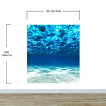 Load image into Gallery viewer, Underwater Wallpaper. View of Tropical Beach Wall Mural #6124