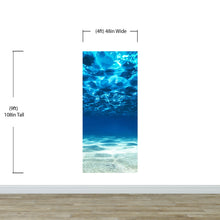 Load image into Gallery viewer, Underwater Wallpaper. View of Tropical Beach Wall Mural #6124