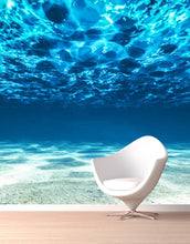 Load image into Gallery viewer, Underwater Wallpaper. View of Tropical Beach Wall Mural #6124