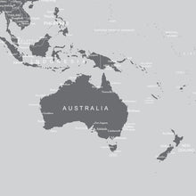 Carregar imagem no visualizador da galeria, World Map Wallpaper Mural (Grey). #6133