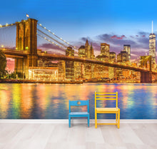 Carregar imagem no visualizador da galeria, New York City Brooklyn Bridge Wall Mural Decal Sticker. #6149