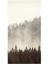 Carregar imagem no visualizador da galeria, Foggy Misty Forest Tree Over Mountain Wall Mural. #6171